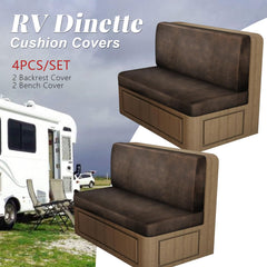 ANARACHON housse installée sur dinette travel trailer renouveau esthétique