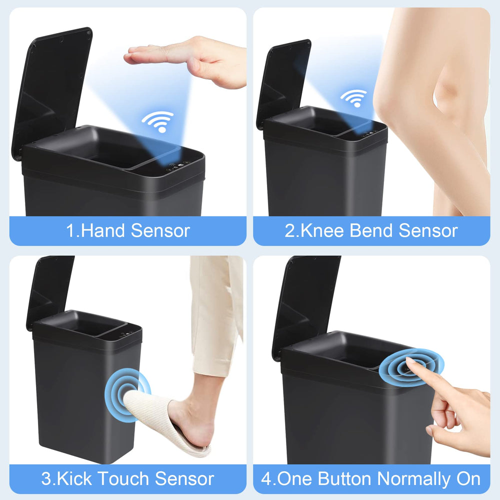 Anborry poubelle en usage dans salle de bain pour confort sans contact
