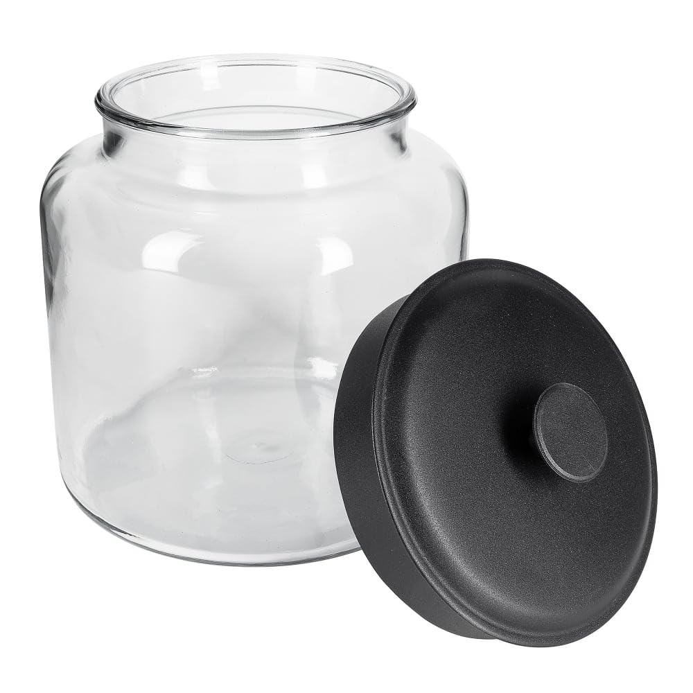 Anchor Hocking gros plan du couvercle noir avec joint silicone pour étanchéité