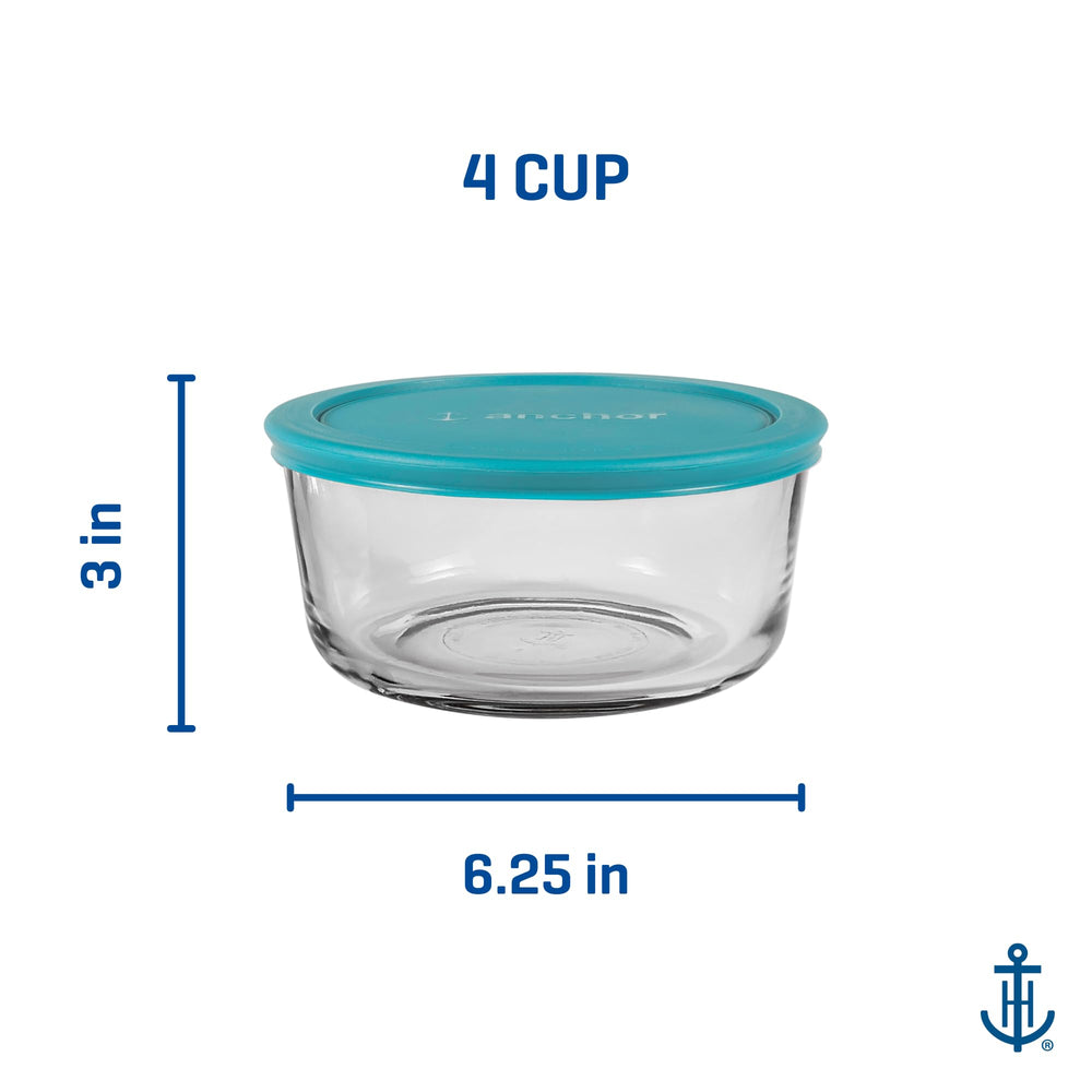 Anchor Hocking contenant tenu dans la main pour comparaison de taille, portion idéale