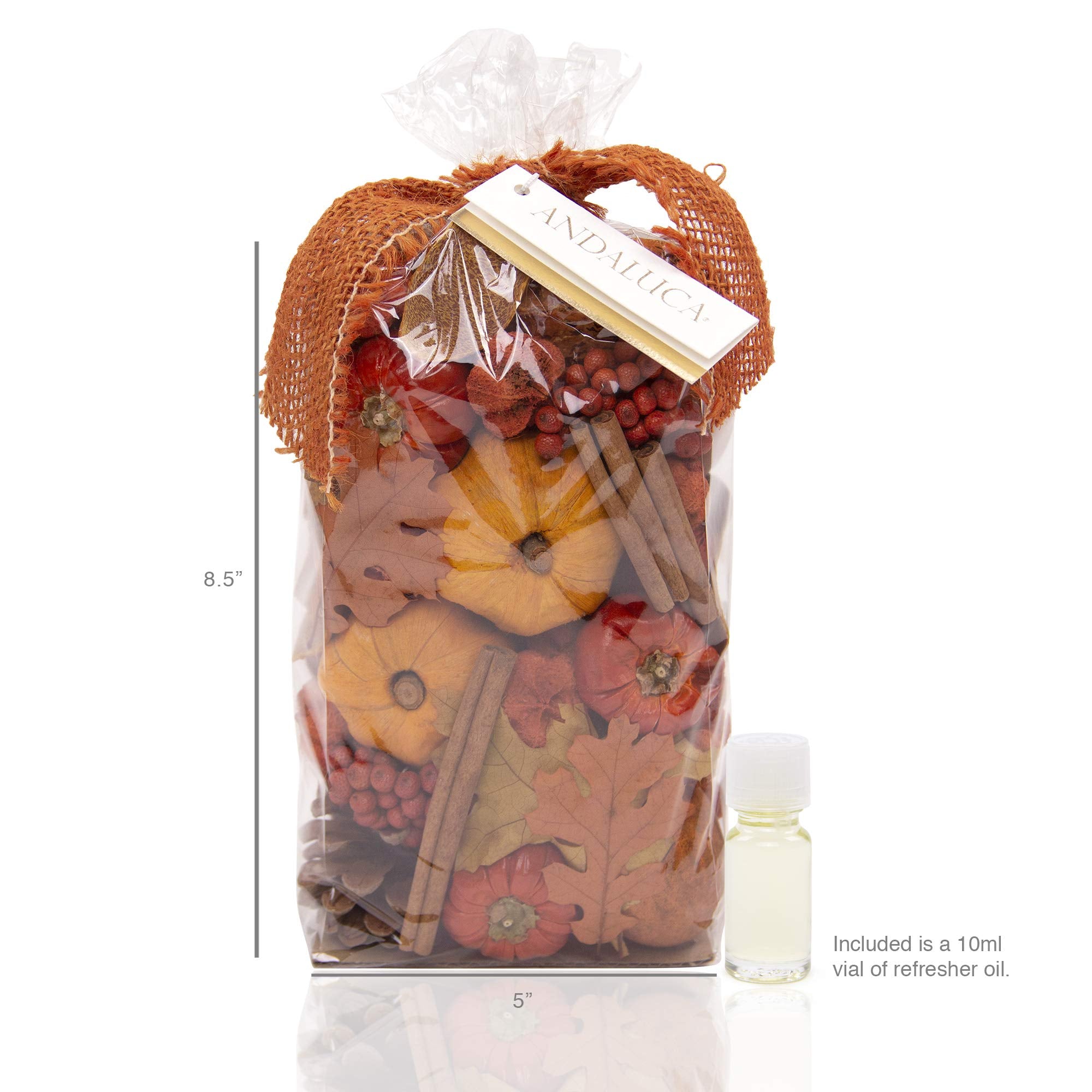 ANDALUCA sachet 20 oz à l'échelle illustrant la quantité fournie
