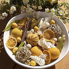 ANDALUCA potpourri dans un bol en bois, mise en scène décorative chaleureuse