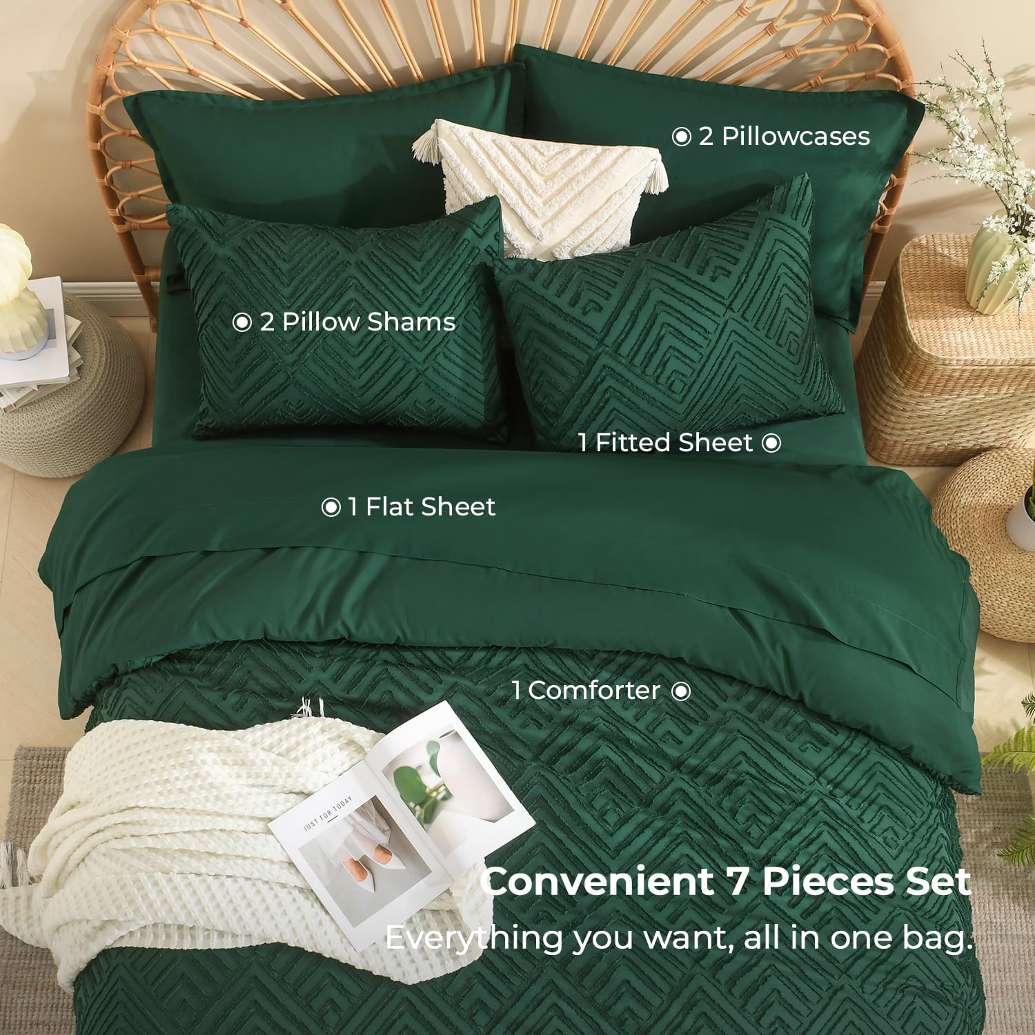 andency couette posée sur lit California King créant ambiance chaleureuse
