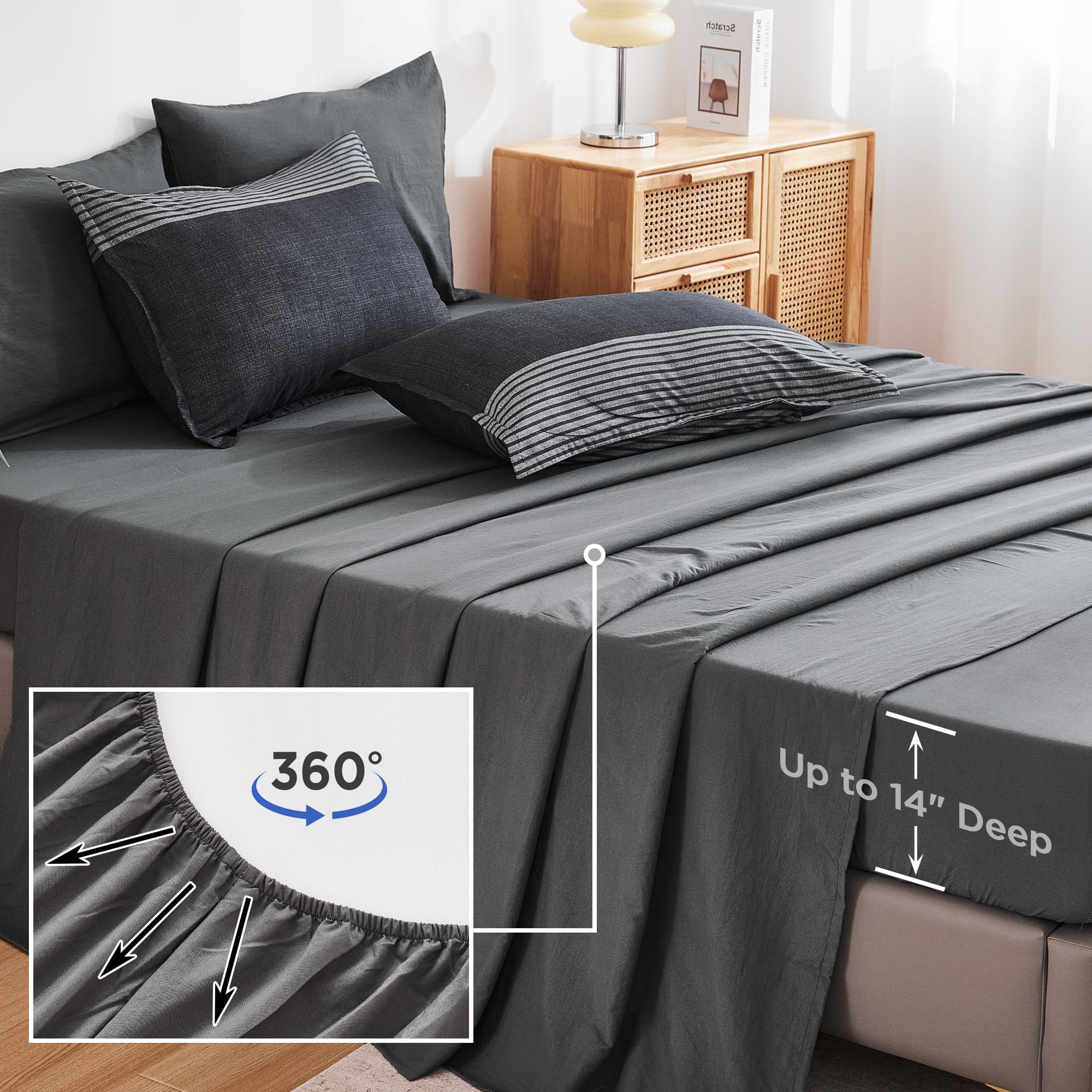 Andency couple utilisant l'ensemble, confort moelleux pour deux personnes