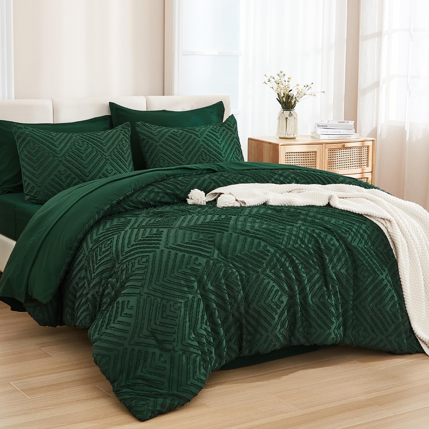 Andency parure face avant montrant couleur vert émeraude et style chic