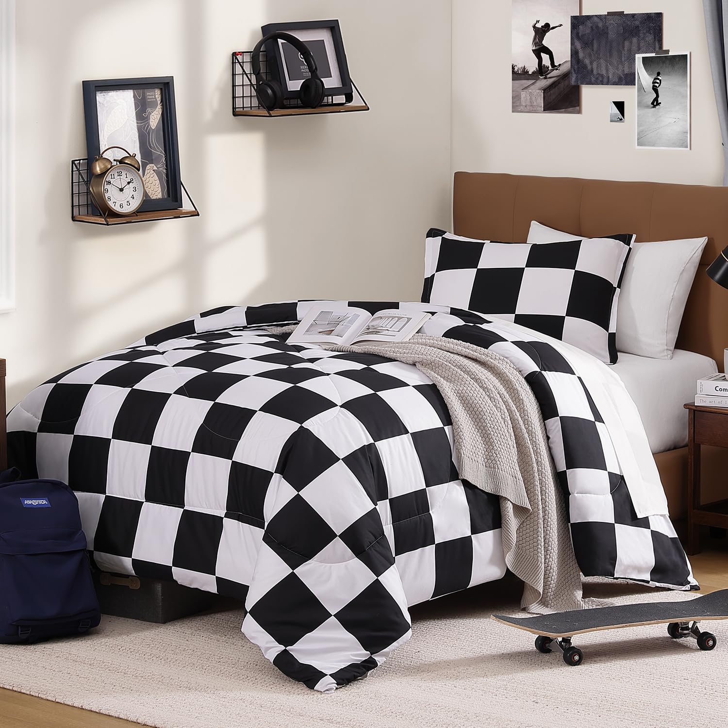 Andency taie d'oreiller 20x26 présentée assortie pour lit complet