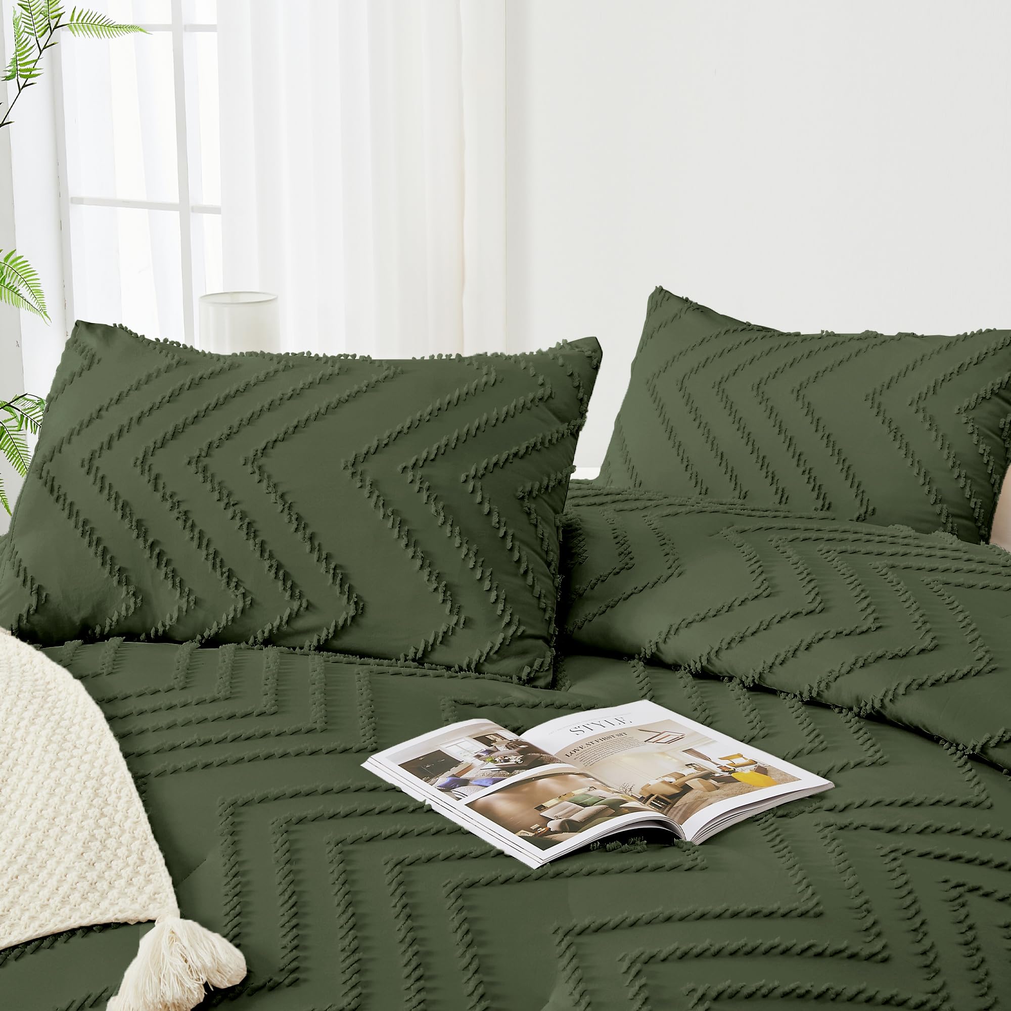 Andency taies d'oreiller assorties, finition coordonnée et esthétique