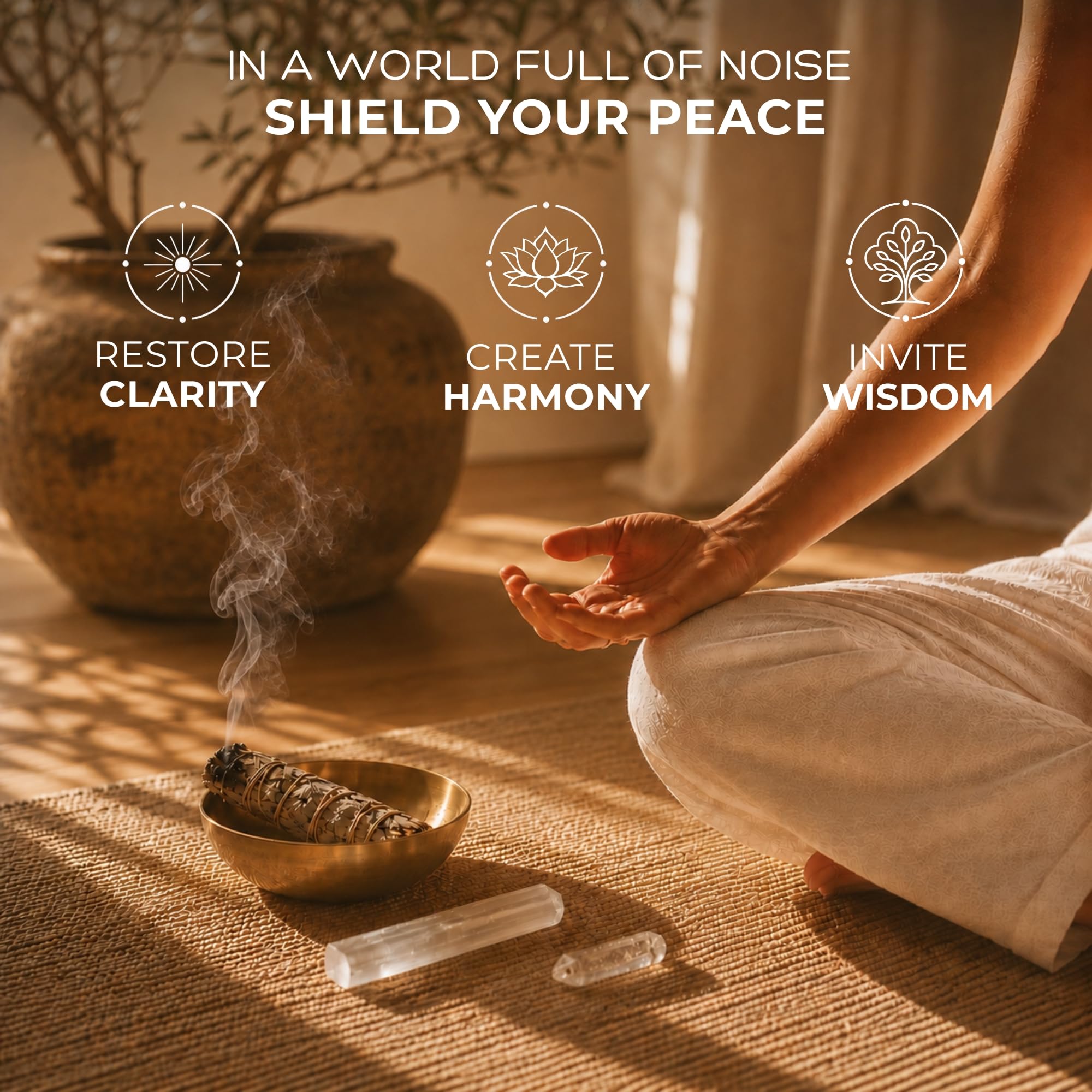 Anima palo santo dégageant une fumée chaude et relaxante