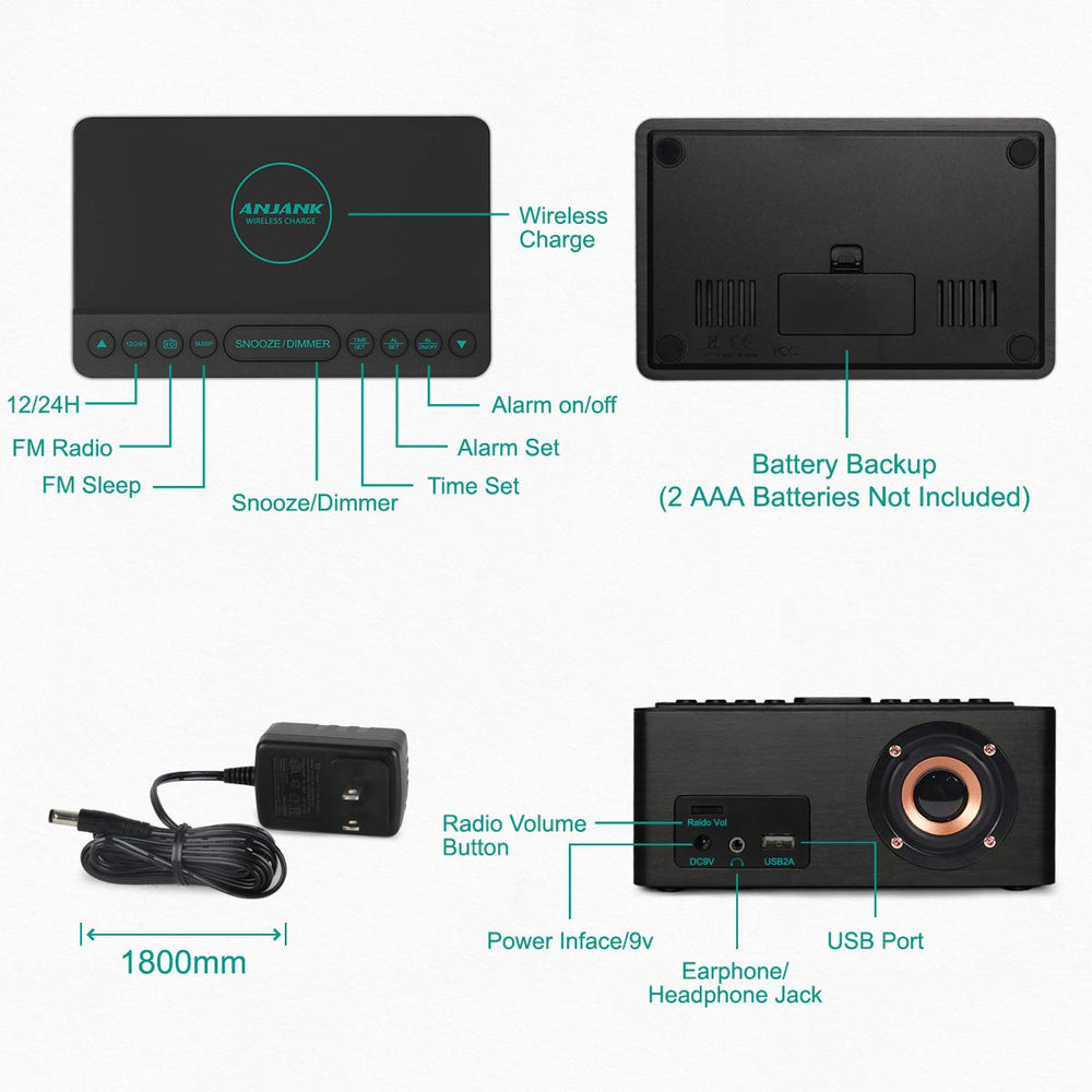ANJANK à côté d’un téléphone, comparaison taille et appui stable