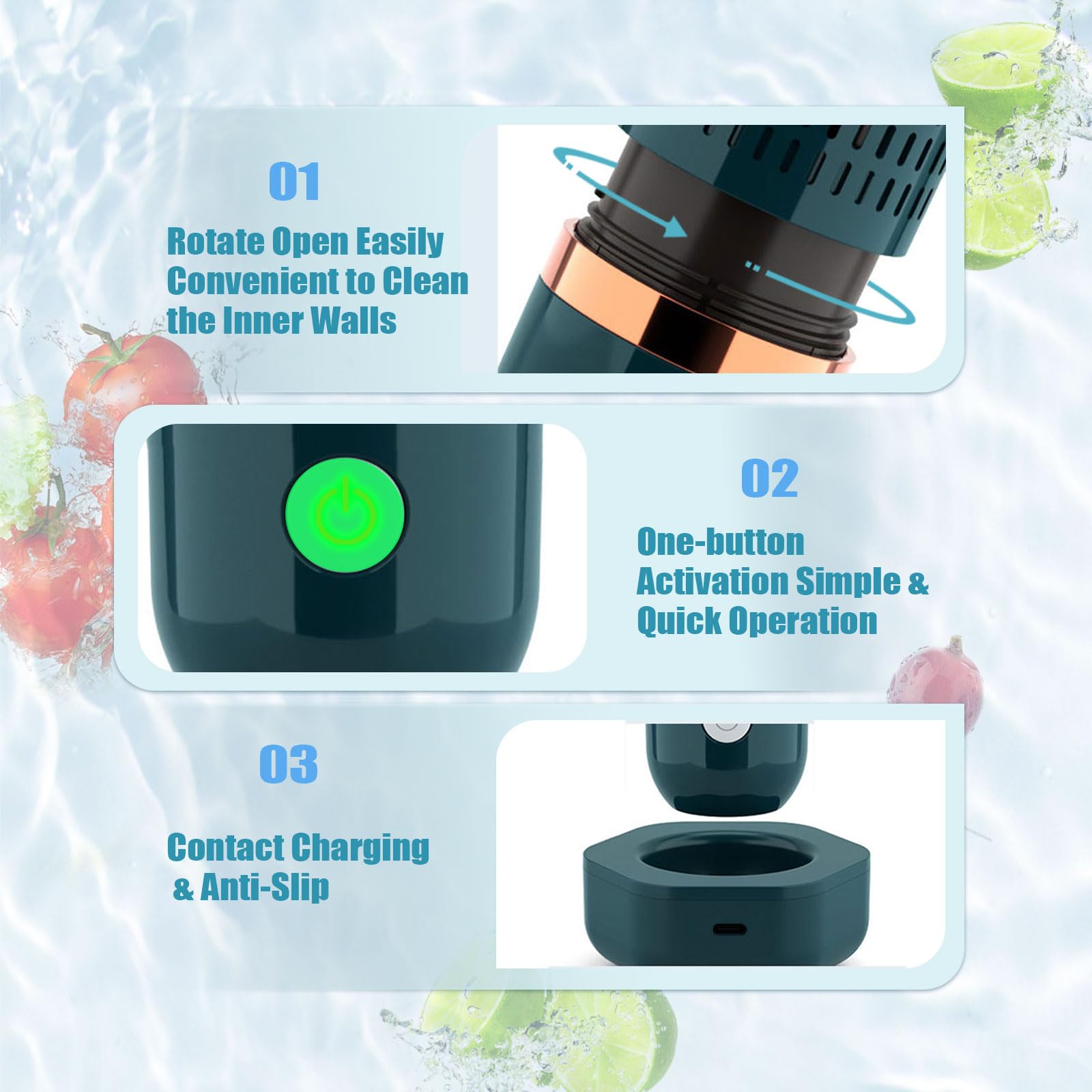 ANKDD socle de charge USB posé sur plan de travail montrant recharge sans fil
