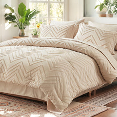 Anluoer couette face ensemble beige, confort et style harmonieux