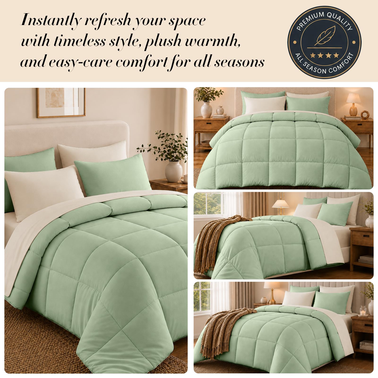 Anluoer couette réversible montrant deux couleurs pour variantes