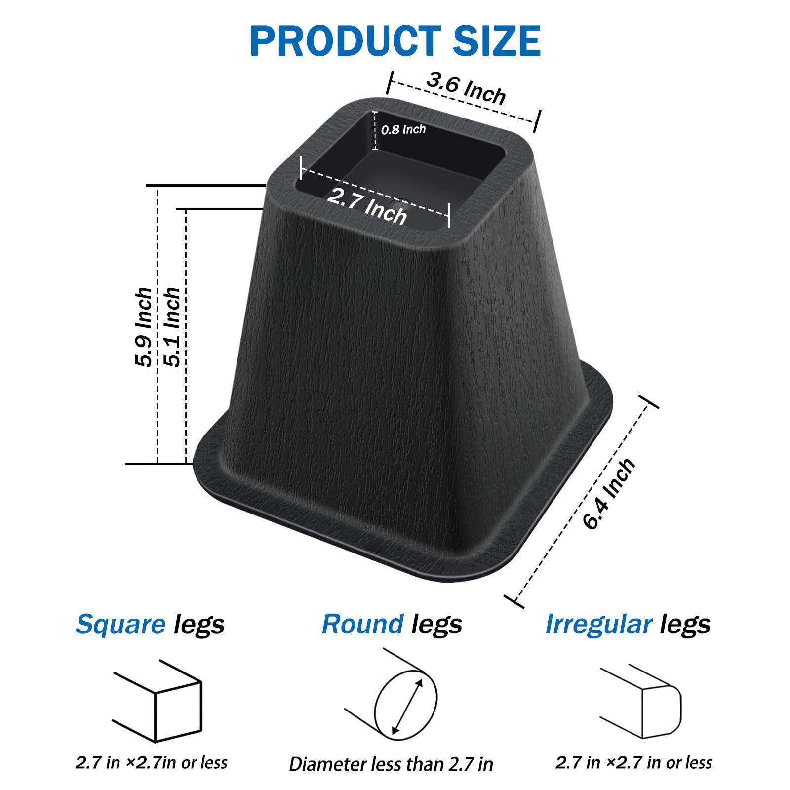 ANNKUT rehausse-pieds gros plan sur angle illustrant structure robuste
