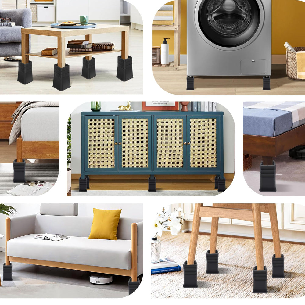 ANNKUT rehausseurs dans une chambre moderne optimisent rangement