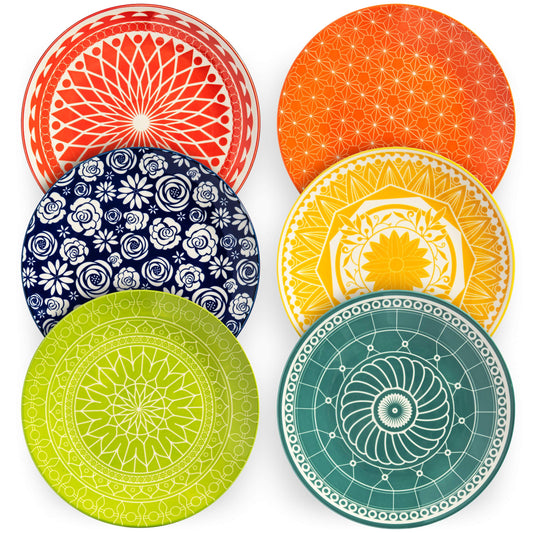 Annovero assiette face montrant design coloré et résistance