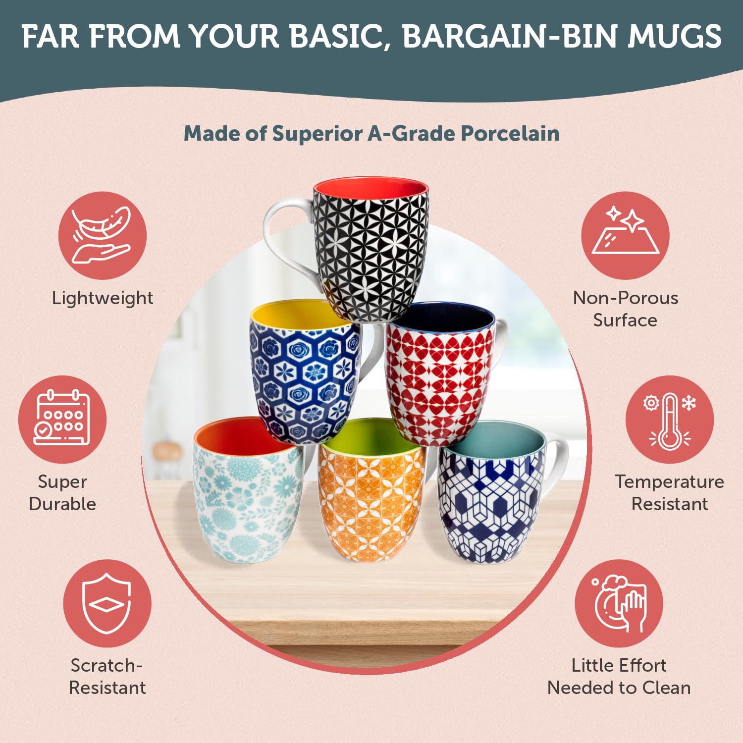 Annovero tasse au micro-ondes illustrant compatibilité et praticité