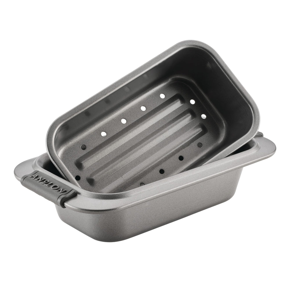 Anolon Advanced vue de face du moule à cake montrant finition antiadhésive et bordures