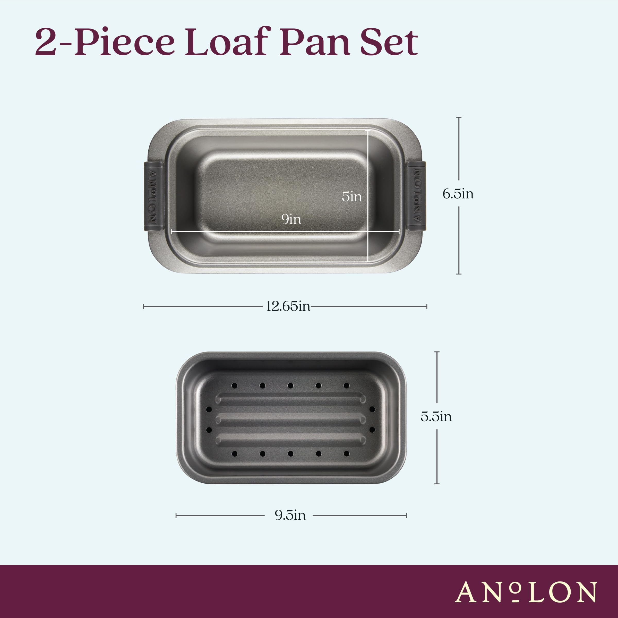 Anolon Advanced ensemble de deux moules empilés pour rangement compact et gain de place