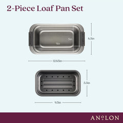 Anolon Advanced ensemble de deux moules empilés pour rangement compact et gain de place