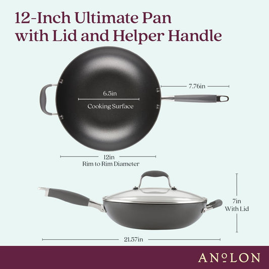 Anolon gros plan surface antiadhésive Infinity Slide pour cuisson facile