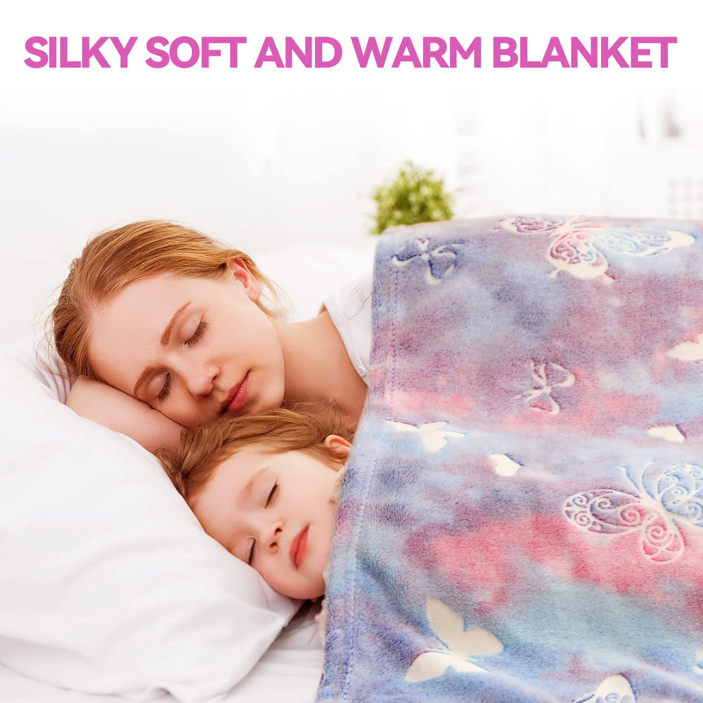Anowpo enfant utilisant couverture papillon pour sieste et réconfort