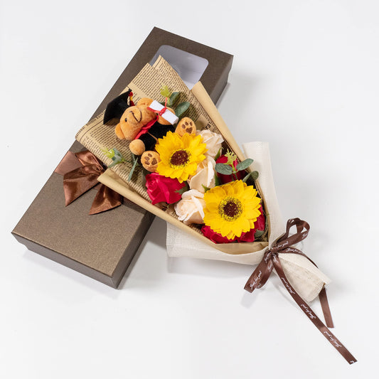 Ansuma bouquet en boîte prêt à offrir, présentation soignée et cadeau pratique