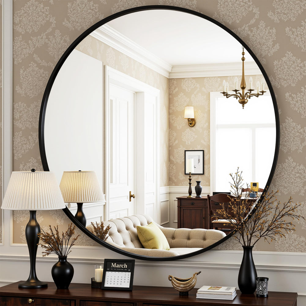 Antok miroir rond face design moderne et élégant pour entrée