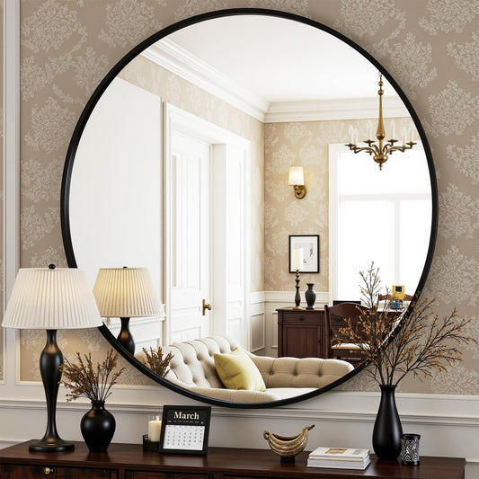 Antok miroir rond face design moderne et élégant pour entrée