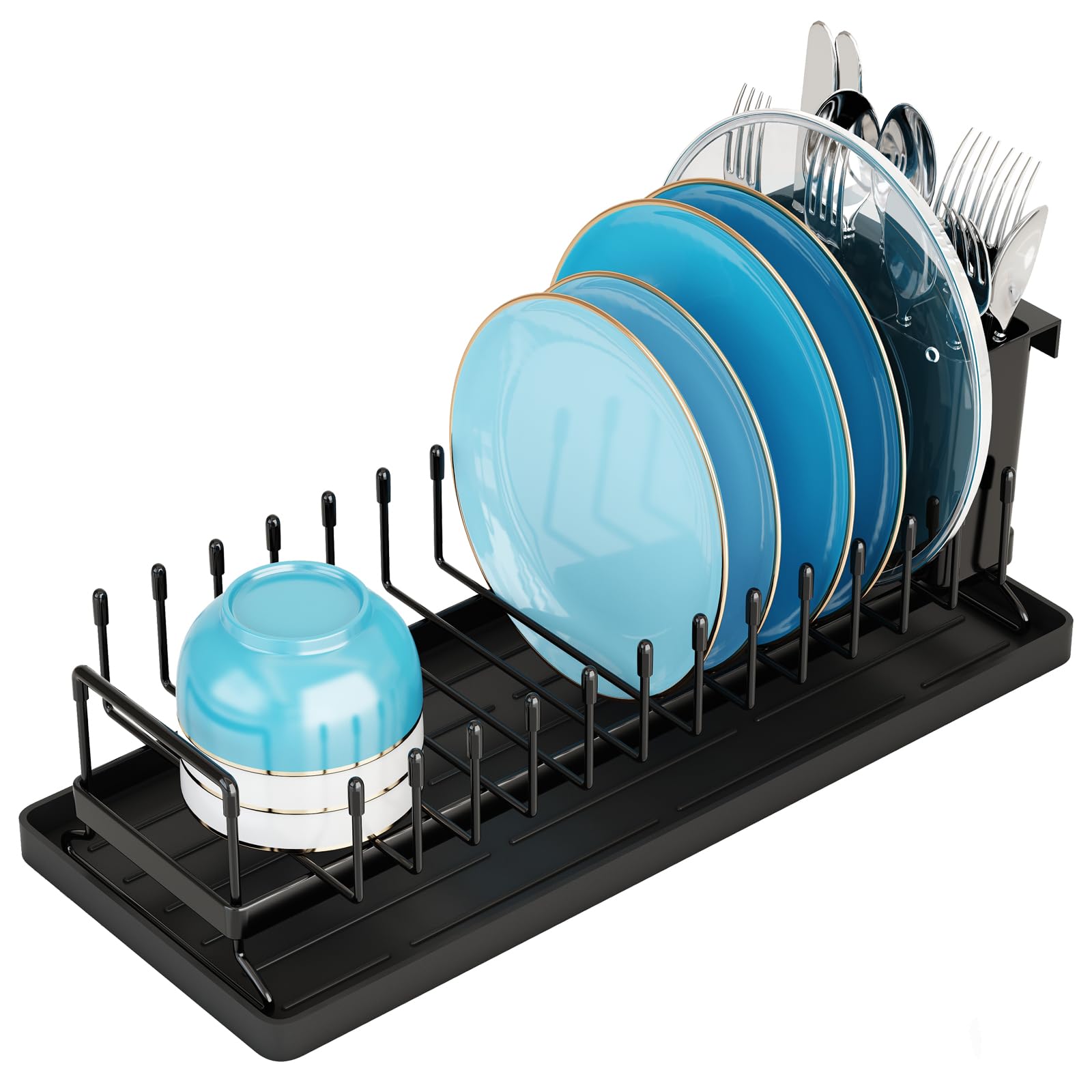 ANTOPY égouttoir compact vu de face montrant gain d'espace sur le plan de travail