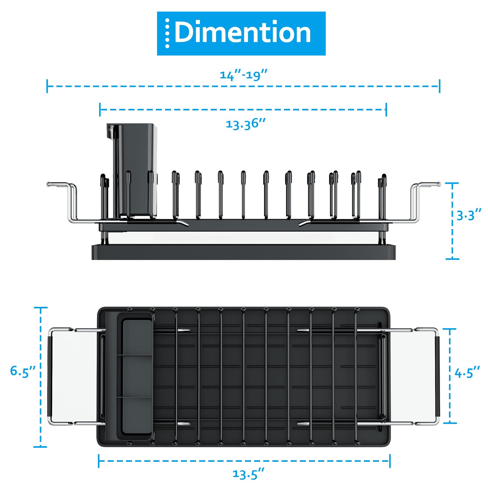 ANTOPY comparaison taille montrant dimensions et adaptation évier