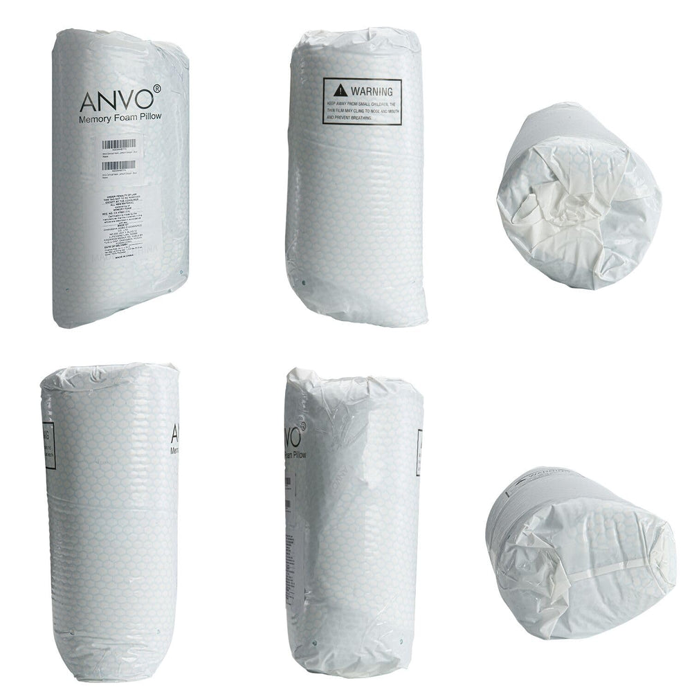 Anvo utilisation oreiller sur lit montrant soutien nuque en position latérale confortable