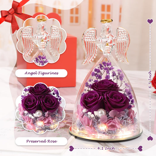 ANWEAO rose préservée en gros plan montrant texture et couleur durable