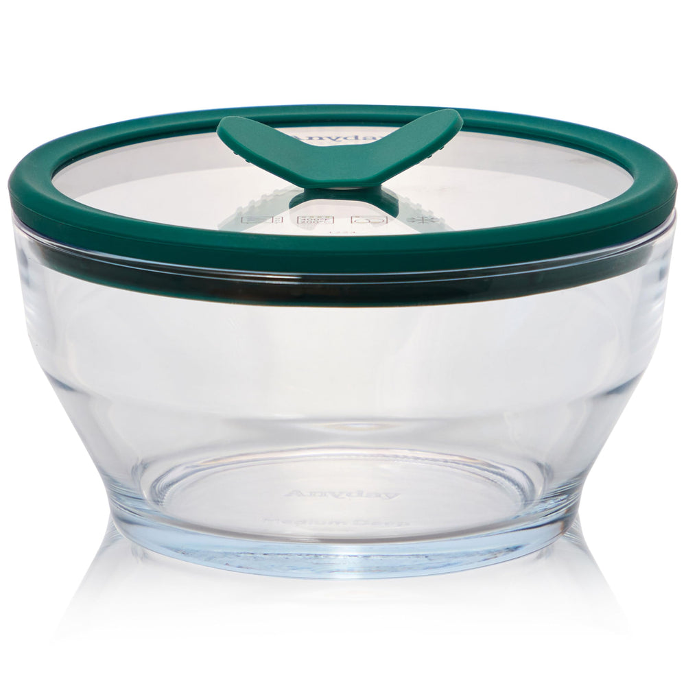 Anyday vue de face du contenant 4 tasses montrant fermeture étanche et design clair