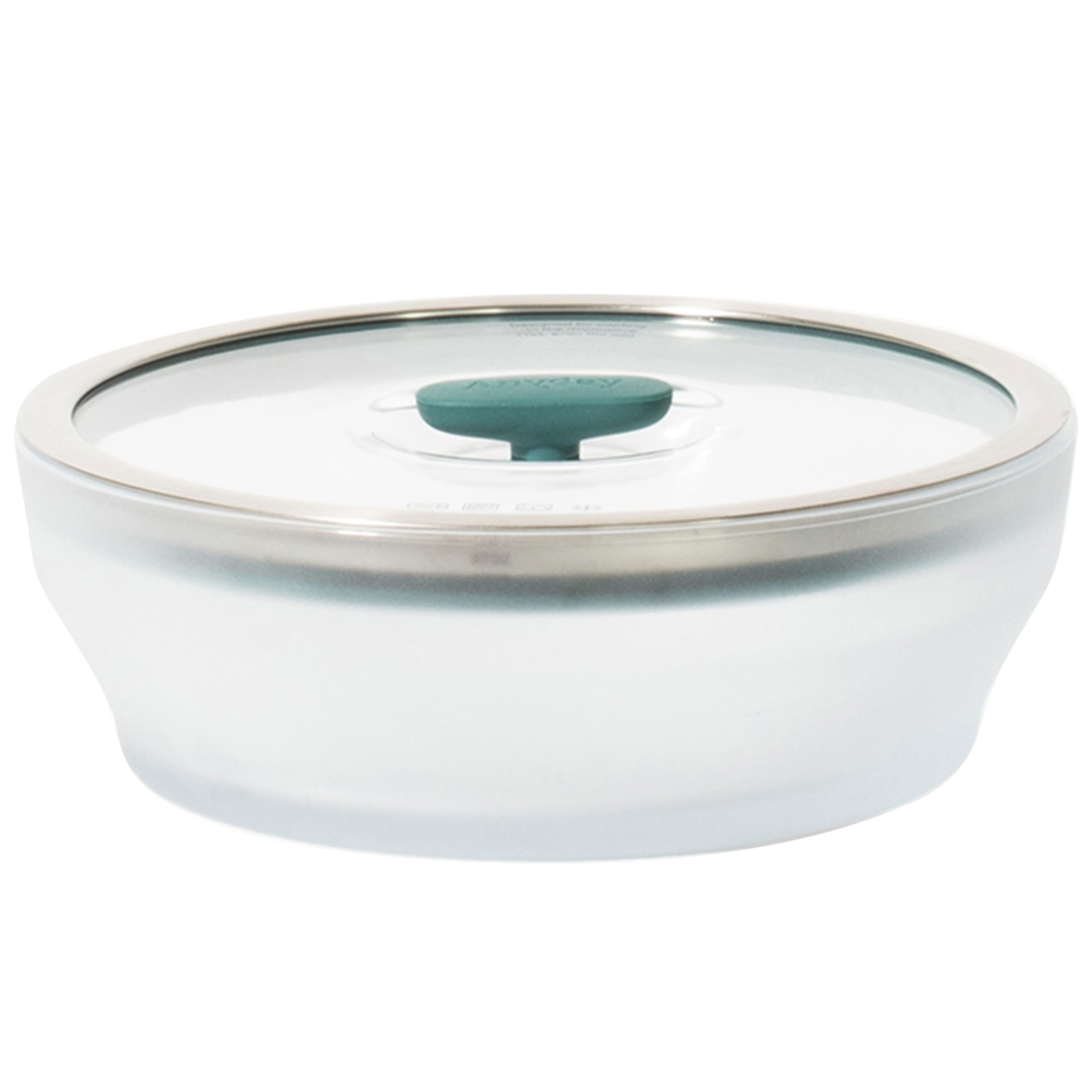 Anyday cuiseur vapeur face avant montrant le bol en verre et couvercle ventilé, durable