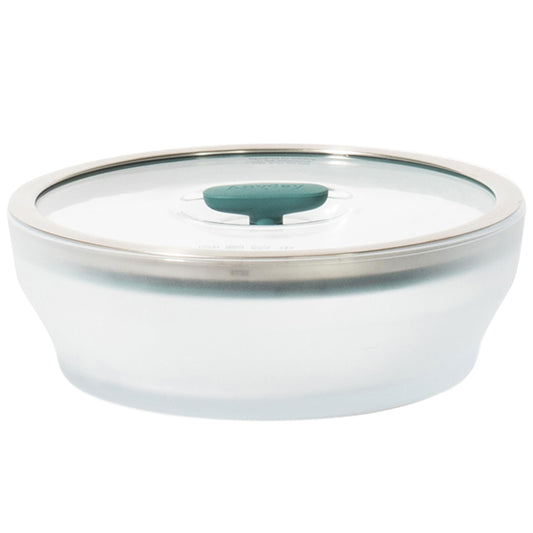Anyday cuiseur vapeur face avant montrant le bol en verre et couvercle ventilé, durable