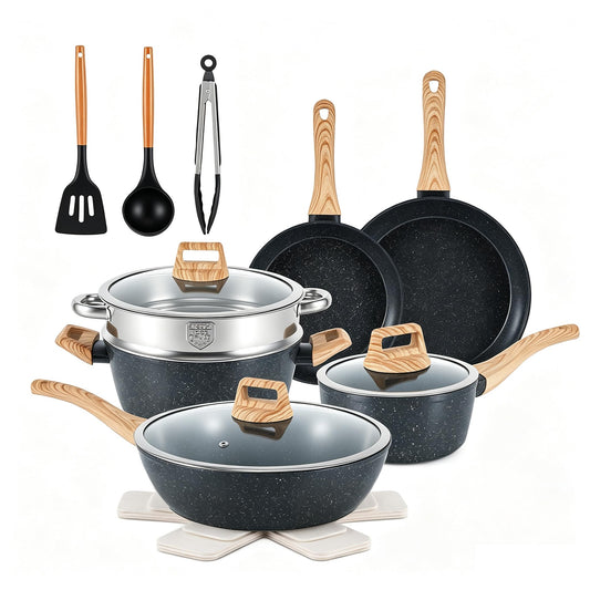Anymark vue de face du set 16 pièces montrant l'ensemble organisé et prêt