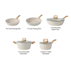 Anymark poêle 11 pouces côté cuisson pour saisir uniformément les aliments