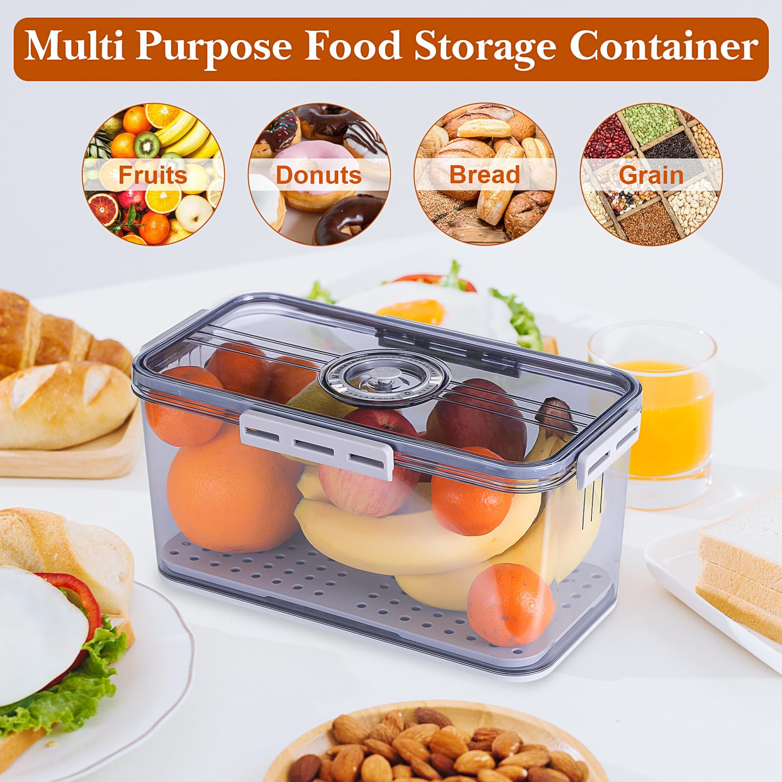 ANYPROLUS boîte à pain sur plan de travail stylisé pour rangement esthétique cuisine