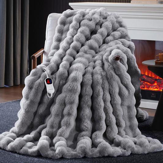 Anysay plaid chauffant face montrant le design et chaleur confortable