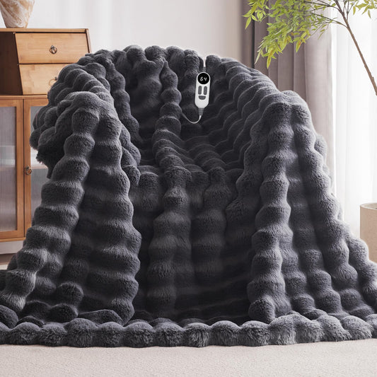 Anysay plaid chauffant vu de face montrant design et confort