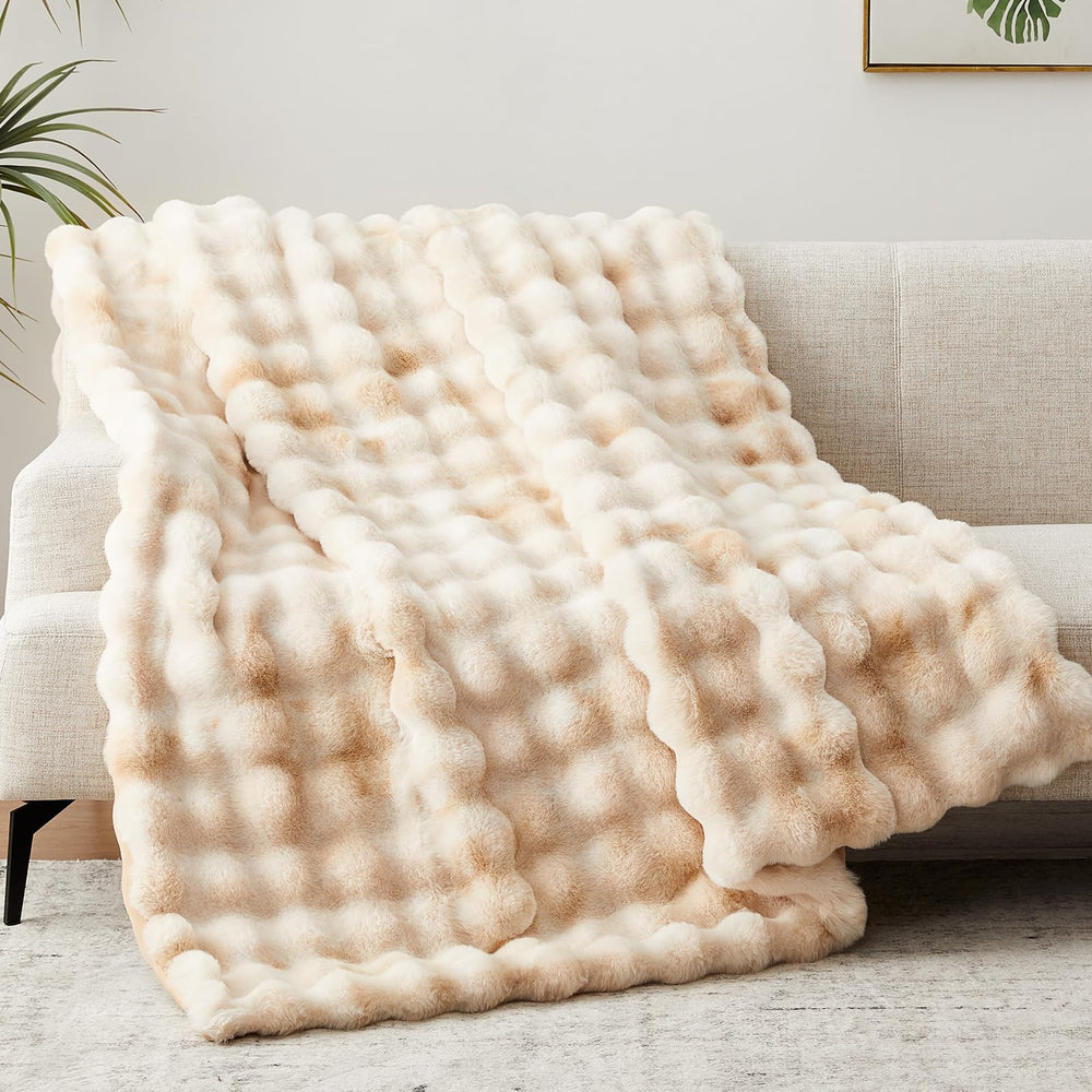 Anysay plaid sur lit ambiance créant un coin cosy