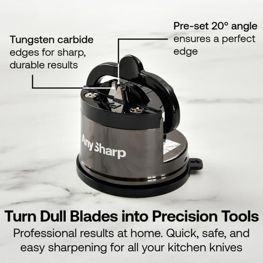 AnySharp détail de la ventouse PowerGrip assurant fixation sûre