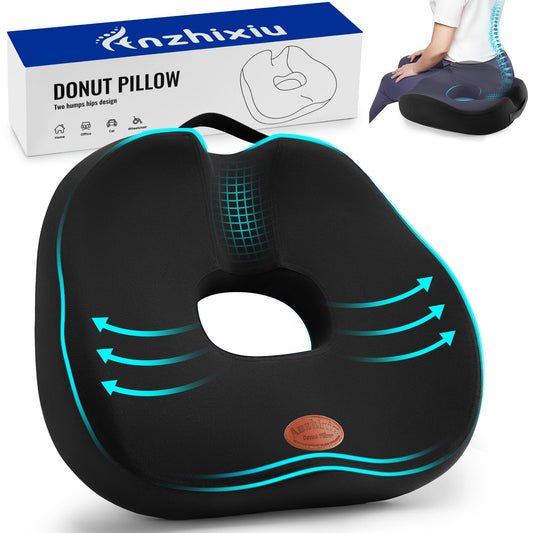 anzhixiu coussin donut vue avant montrant l'anneau pour confort assis