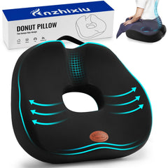 anzhixiu coussin donut vue avant montrant l'anneau pour confort assis