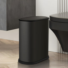 Anzoymx poubelle face avant noire, design compact et gain de place