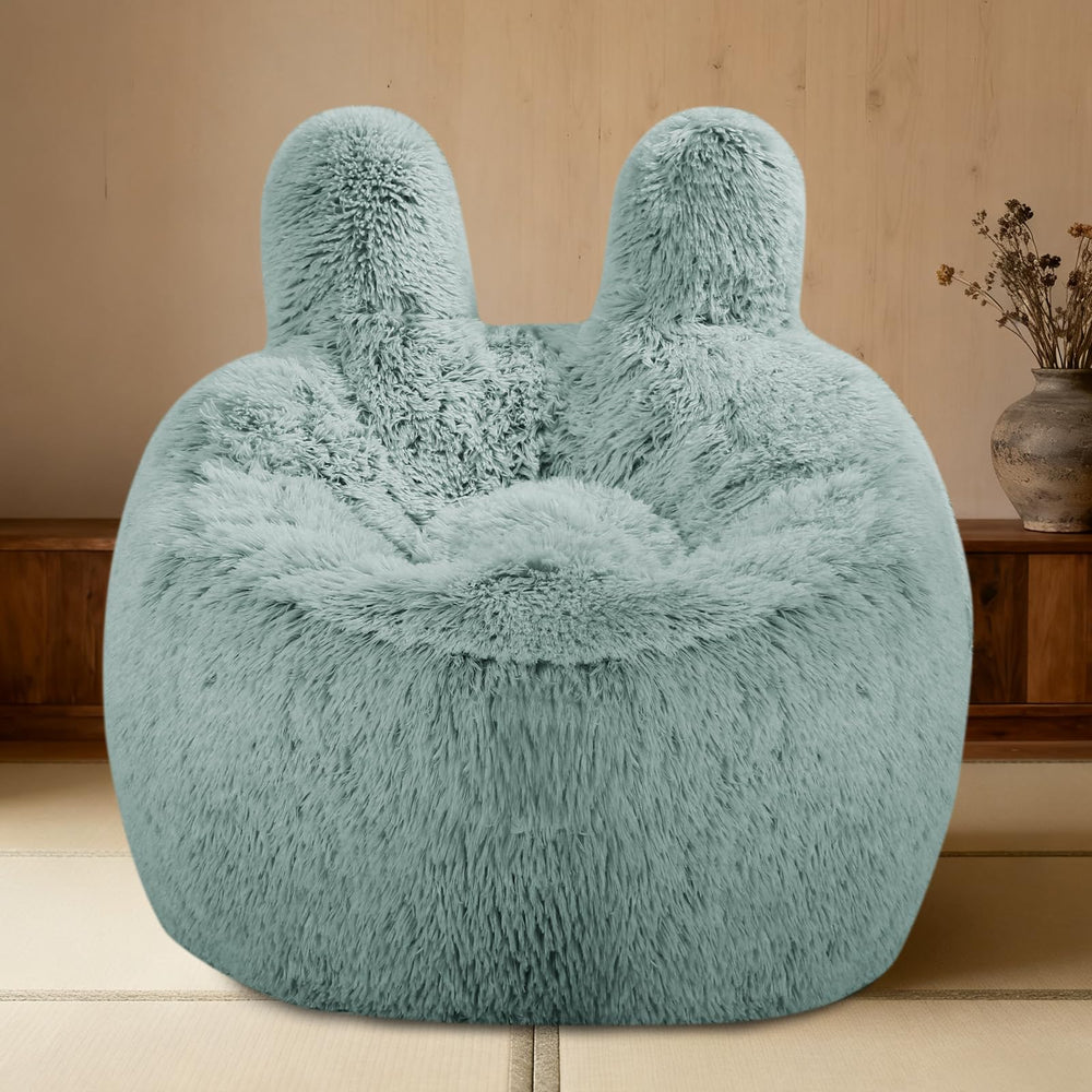Aodenge pouf face en fausse fourrure montrant confort doux