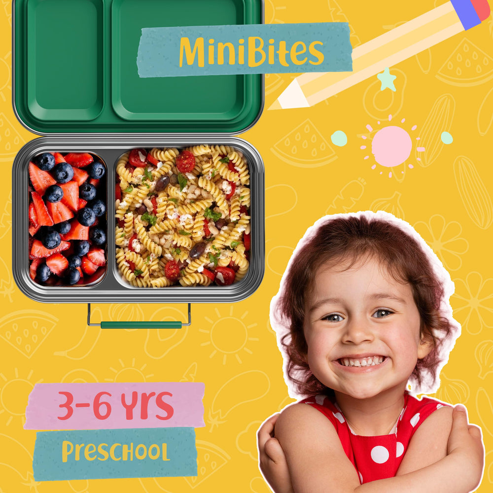 AOHEA boîte repas ouverte révélant les deux compartiments et le joint silicone