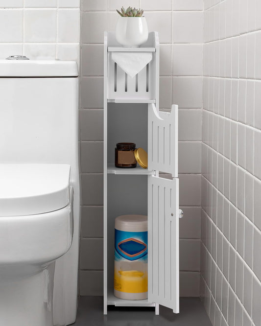 AOJEZOR profil mince glissé entre lavabo et toilette pour gain de place
