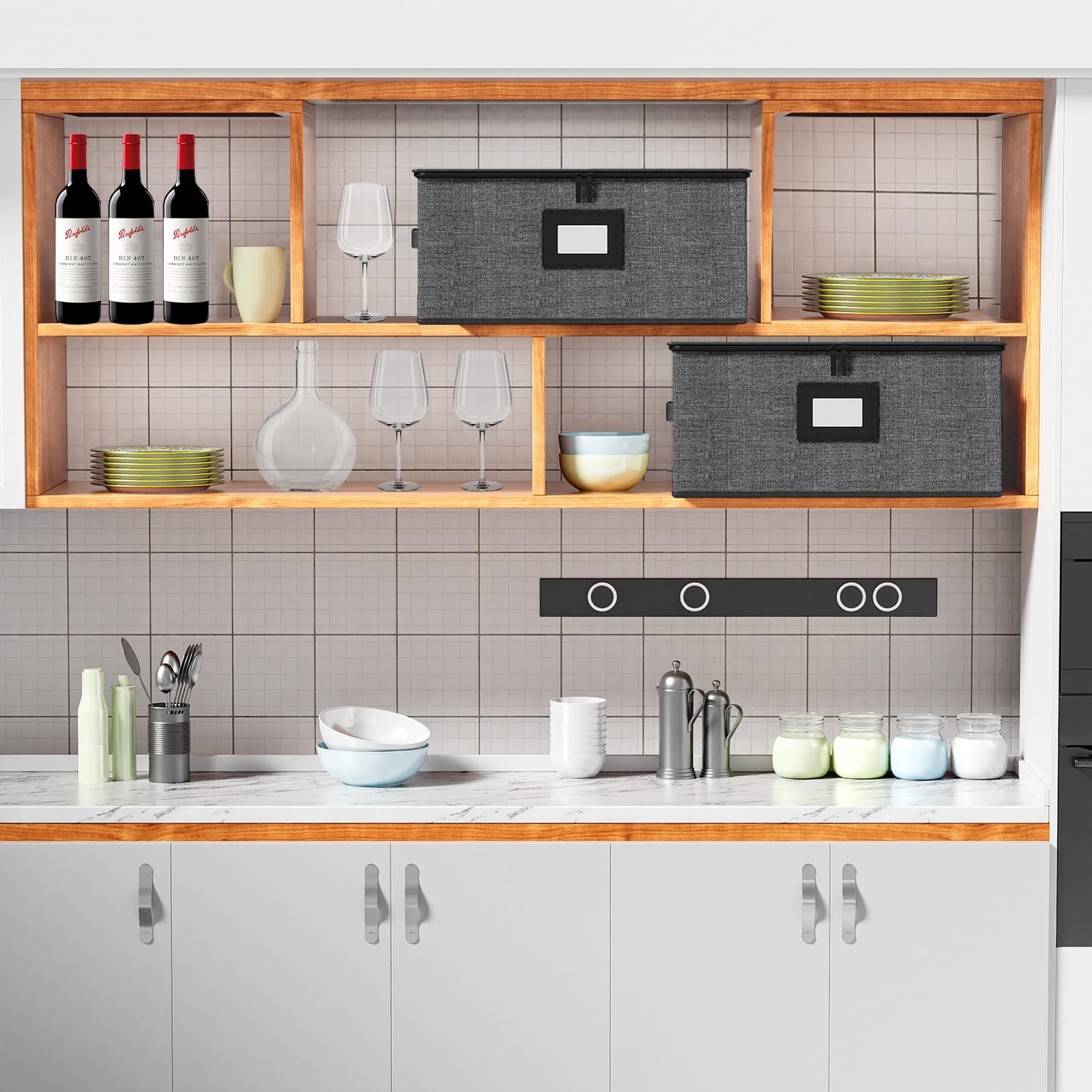 Aokeyee verres rangées en usage protégeant flûtes et verres à vin pendant le stockage