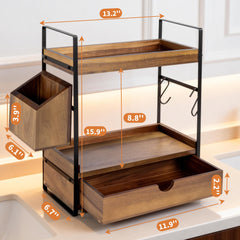 Aollewoiti gros plan sur le grain du bois d'acacia et finition durable